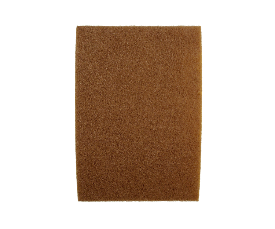 A rectangular brown foam pad with a textured surface, shown against a white background. Scotch-Brite™ Clean & Shine Pad (28 in. x 14 in., 5/Case)